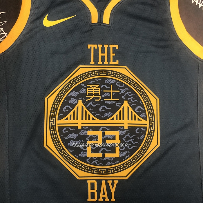 Draymond Green NO 23 Camiseta Golden State Warriors Ciudad 2018-19 Azul